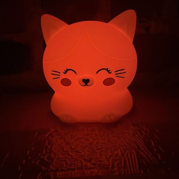 New Eccolo Ambient light mini lamp soft squishy white cute kitty - Picture 5 of 11